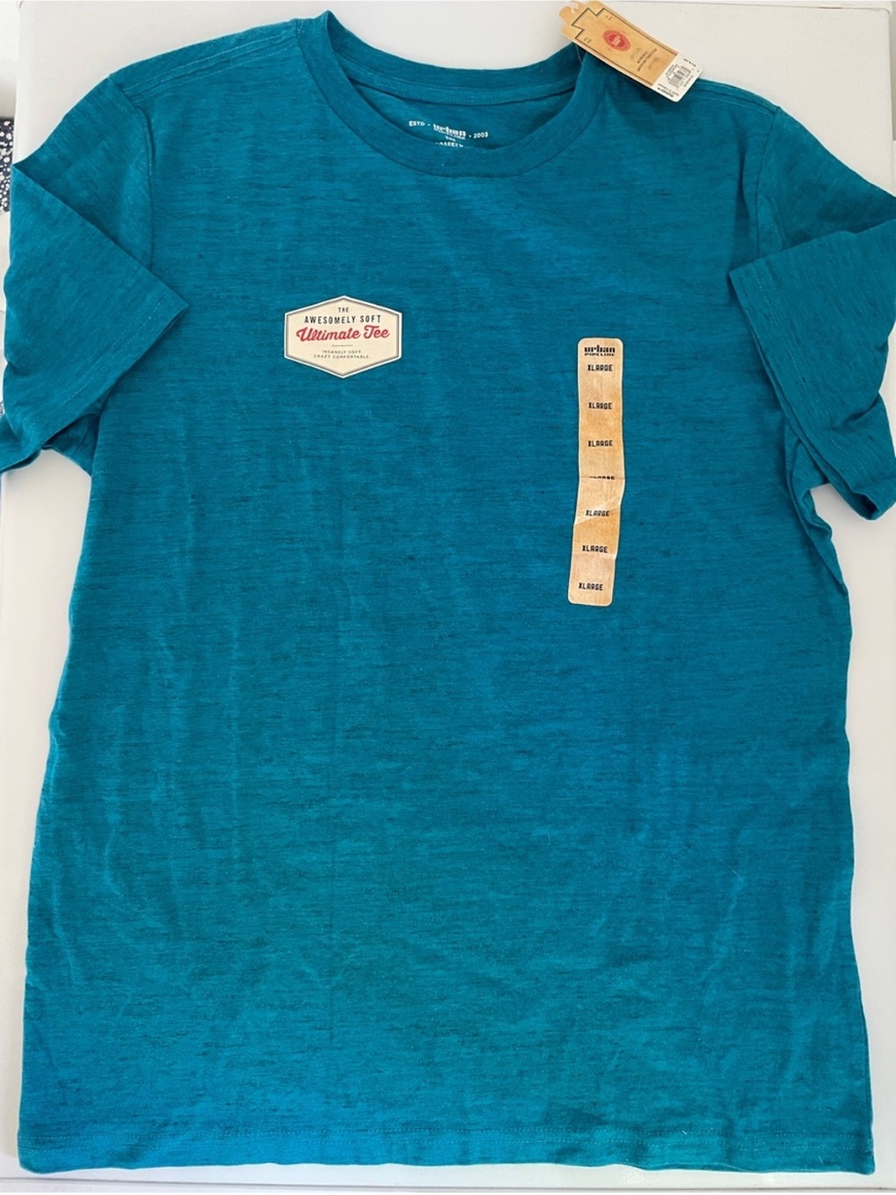 urbanee pipeline Teal Short-Sleeve Crewneck Tee